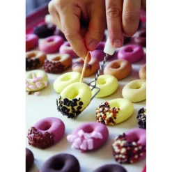 PAVONI Moule Silicone|Moules À Gâteaux|Moule Silicone Glace Mini Donuts 4,6 x 3,5 cm x H 1,2 cm (x20)