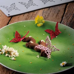 PAVONI Moules À Chocolat|Décoration Comestible|Moule Silicone Gourmand Grand Papillon 6 x 5,8 x H 0,2 cm (x8)