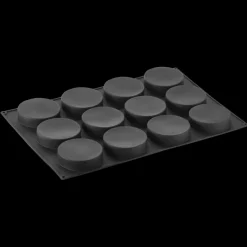 PAVOFLEX Moule Silicone|Moules À Gâteaux|Moule Silicone Insert Rond Disco Ø 12 cm x H 3 cm (x12)