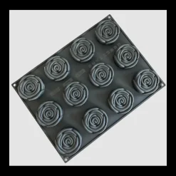 PAVONI Moule Silicone|Moule Silicone La Vie En Rose Ø 7,8 x H 2,6 cm (x12) Cédric Grolet Pavoflex