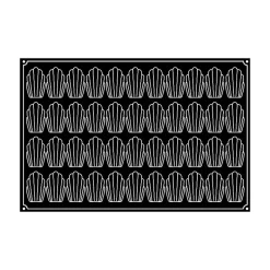 PAVOFLEX Moule Silicone|Moules À Gâteaux|Moule Silicone Madeleine 7,8 x 4,5 cm x H 1,8 cm (x44)