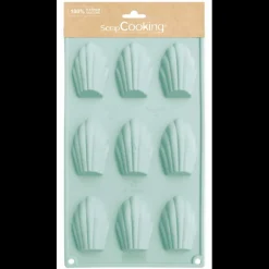 SCRAPCOOKING Moule Silicone|Moules À Gâteaux|Moule Silicone Madeleines 30,1 x 17,5 cm (x9)