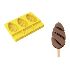 PAVONI Moule Silicone|Moule Silicone Malibu 5,2 cm x H 9,5 cm (x3) Pavogel