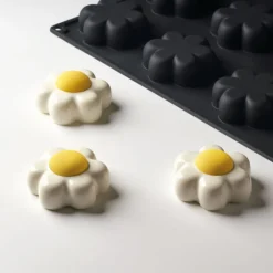 PAVOFLEX Moule Silicone|Moules À Gâteaux|Moule Silicone Marguerite 7,5 x 6,8 cm x H 2,6 cm (x12)