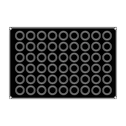 PAVOFLEX Moule Silicone|Moules À Gâteaux|Moule Silicone Mini-Muffin Ø 5 cm x H 2,8 cm (x54)