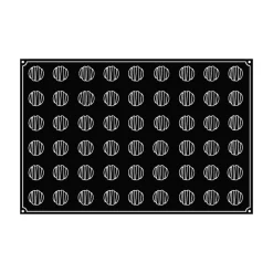 PAVOFLEX Moule Silicone|Moule Silicone Mini-Rond Rayé Ø 3,5 cm x H 3 cm (x54)