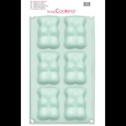 SCRAPCOOKING Moule Silicone|Moules À Gâteaux|Moule Silicone Ourson 6 Empreintes