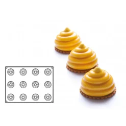 PAVOFLEX Moule Silicone|Moules À Gâteaux|Moule Silicone Over Ø 6,5 cm x H 5 cm (x12)