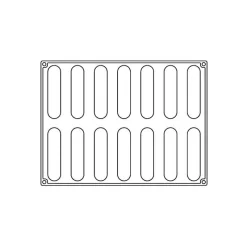 PAVOFLEX Moule Silicone|Moules À Gâteaux|Moule Silicone Pastel 12,5 x 2,8 cm x H 2,8 cm (x14)