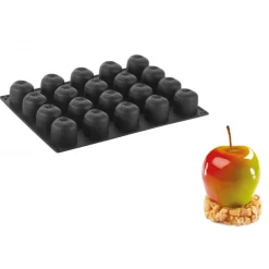 PAVOFLEX Moule Silicone|Moules À Gâteaux|Moule Silicone Pomme Ø 5,5 cm x H 4,8 cm (x20)