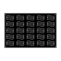 PAVOFLEX Moule Silicone|Moule Silicone Rectangle Vague 8 x 4,5 cm x H 4 cm (x25)
