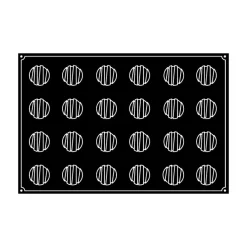 PAVOFLEX Moule Silicone|Moule Silicone Rond Rayé Ø 6 cm x H 4,5 cm (x24)