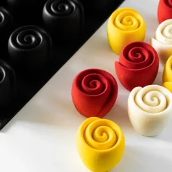 PAVOFLEX Moule Silicone|Moule Silicone Rose Volupté Ø 6 x H 5,5 cm (x20)