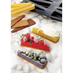 PAVOFLEX Moule Silicone|Moules À Gâteaux|Moule Silicone Slake 11,4 x 3,9 cm x H 2 cm (x8)