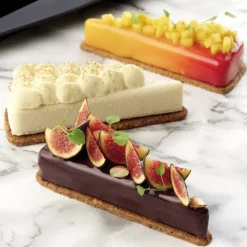 PAVOFLEX Moule Silicone|Moules À Gâteaux|Moule Silicone Slake 11,4 x 3,9 cm x H 2 cm (x8)