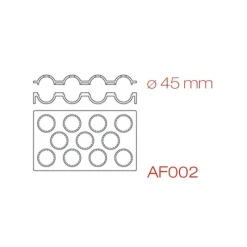 PAVONI Moule Silicone|Moule Silicone Sphère 30 x 17,5 cm Ø 4,5 cm (x11)