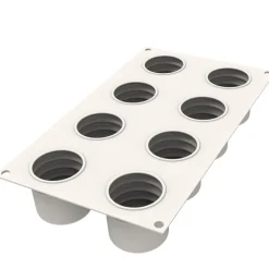 SILIKOMART Emporte Pièce - Découpoir Pâtisserie|Moule Silicone|Moule Silicone Sweet Layers avec Emporte-Pièce Ø 5,5 x H 5,5 cm (x8)