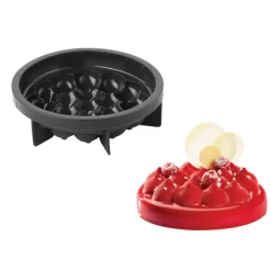 PAVONI Moule Silicone|Moules À Gâteaux|Moule Silicone Tarte Puffy Ø 18 cm x H 5,5 cm