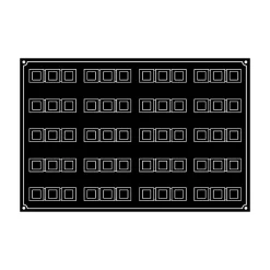 PAVOFLEX Moule Silicone|Moule Silicone Tricube 12 x 3,2 cm x H 3,2 cm (x25)