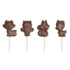 CHOCOLATE WORLD Moules À Chocolat|Moule Sucette Chocolat Animaux de la Forêt 65 mm (x4)