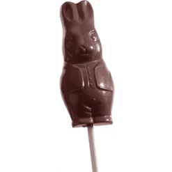 CHOCOLATE WORLD Moules À Chocolat|Moule Sucette Chocolat Lapin 74 mm (x9)