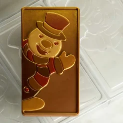 PAVONI Moules À Chocolat|Moule Tablette Chocolat Bonhomme de Neige 15,4 x 7,7 cm