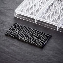 PAVONI Moules À Chocolat|Moule Tablette Chocolat Fluid Vallée 15,4 x 7,7 x H 1,1 cm (x3)