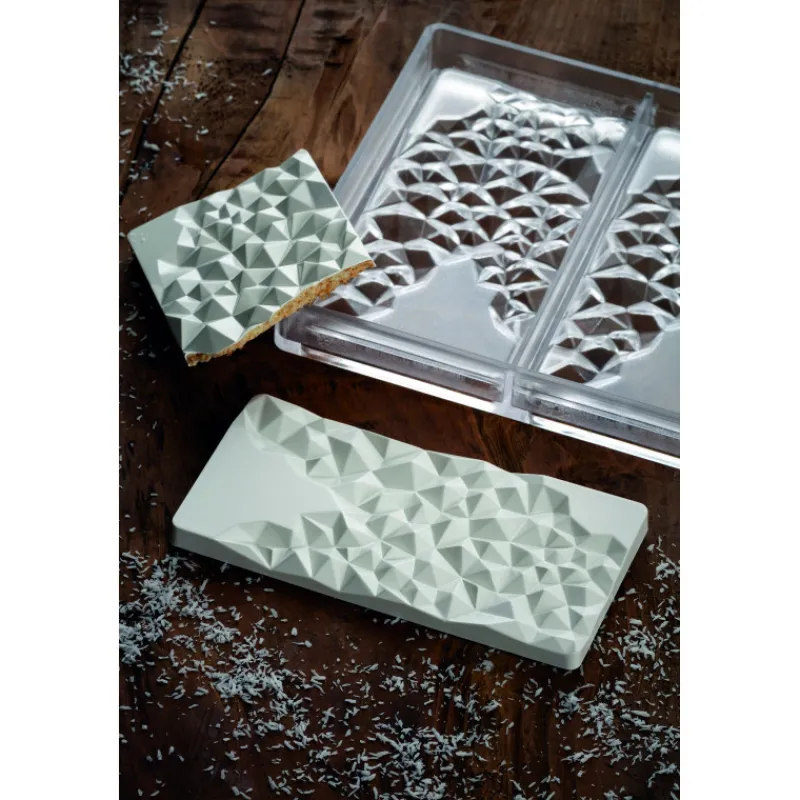 PAVONI Moules À Chocolat|Moule Tablette Chocolat Fragment 15,5 x 7,7 cm x H 1 cm (x3)