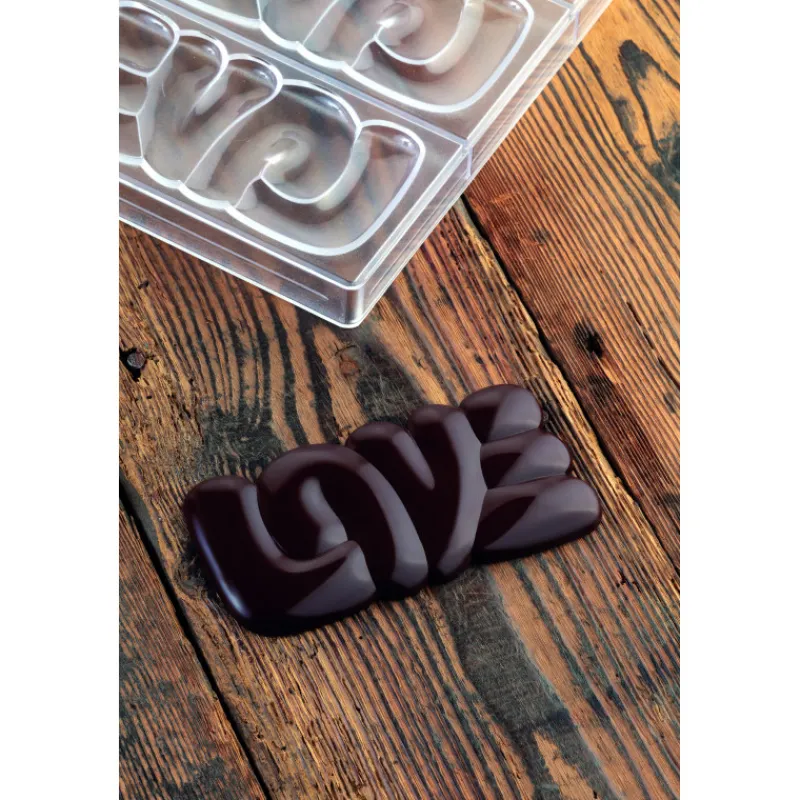 PAVONI Moules À Chocolat|Moule Tablette Chocolat Lovely 15 x 7,6 cm x H 1 cm (x3)