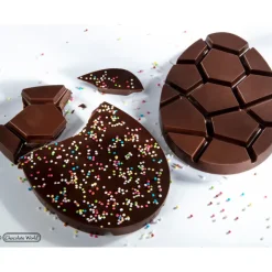 CHOCOLATE WORLD Moules À Chocolat|Moule Tablette Chocolat Œuf de Pâques 14 x 9,2 cm (x2)