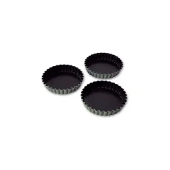 MATFER Moule Anti-adhésif|Moules À Gâteaux|Moule Tartelette 10,5 cm x H 1,8 cm (x12)