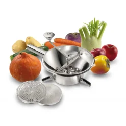 La Bonne Graine Presse Purée Et Moulin Légumes|Moulin à légumes 24 cm Inox 3 grilles