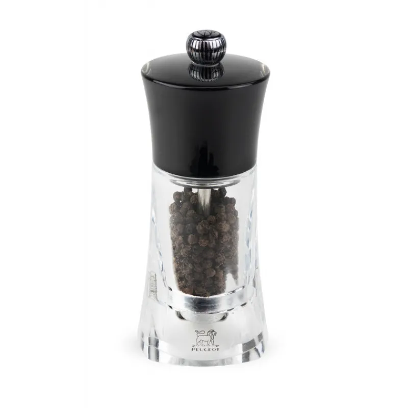 PEUGEOT Moulin|Moulin à Poivre Molène 14 cm Transparent et Noir