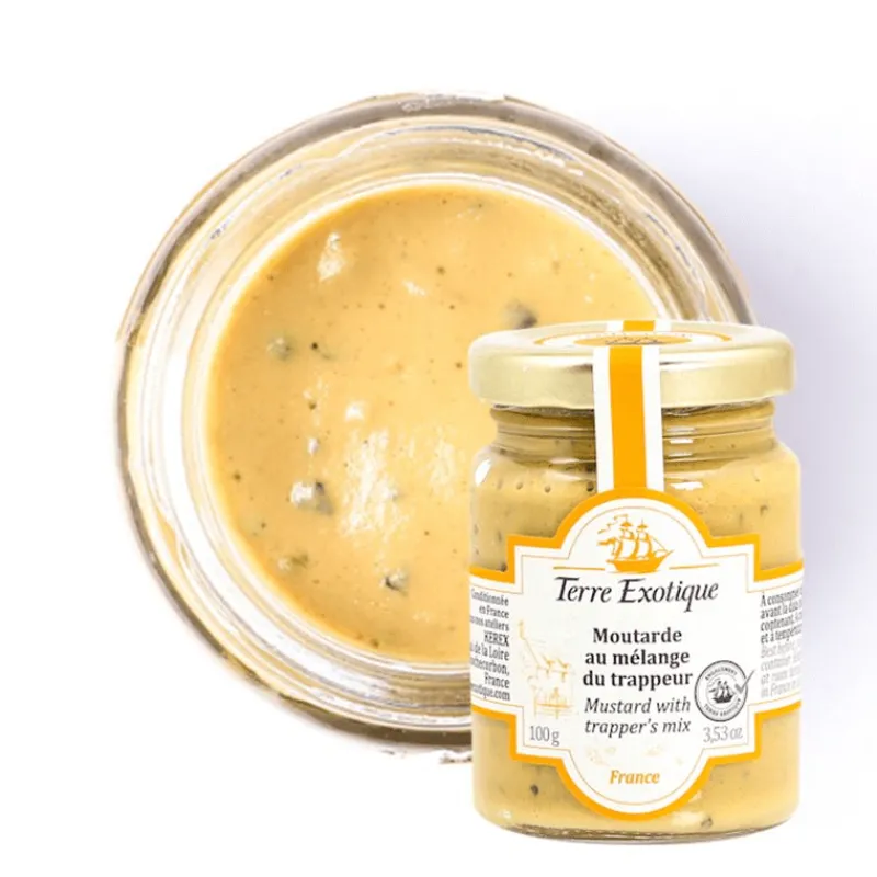 TERRE EXOTIQUE Moutarde|Moutarde au Mélange du Trappeur 100 g