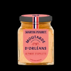 MARTIN POURET Moutarde|Moutarde d'Orléans au Piment d'Espelette AOP 95g