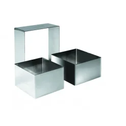 IBILI Cercle À Patisserie|Nonnette Carré Inox 10 cm x H 4,5 cm