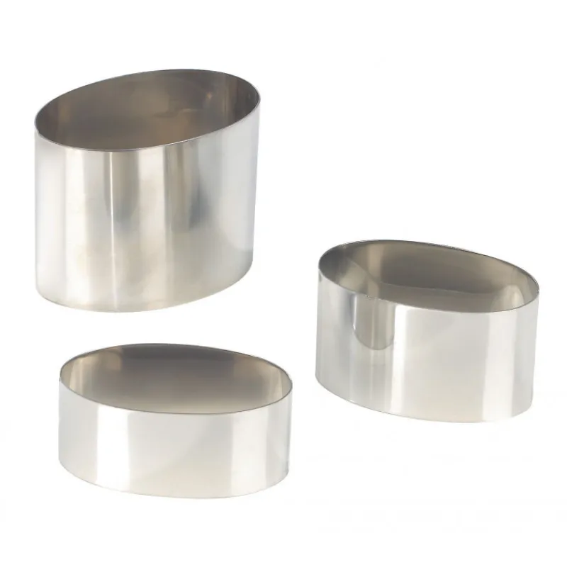MALLARD FERRIERE Cercle À Patisserie|Nonnette Ovale Inox 7 cm H3,5 cm