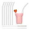 CUISINEADDICT Accessoires Bar|Paille Réutilisable en Verre 23cm courbée x6 HALM