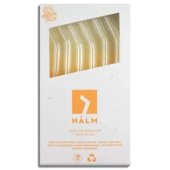 CUISINEADDICT Accessoires Bar|Paille Réutilisable en Verre 23cm courbée x6 HALM