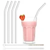 CUISINEADDICT Accessoires Bar|Paille Réutilisable en Verre 23cm courbée x4 HALM