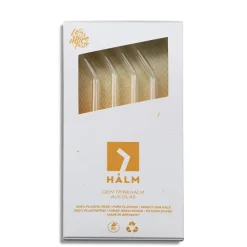 CUISINEADDICT Accessoires Bar|Paille Réutilisable en Verre 23cm courbée x4 HALM