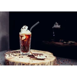 CUISINEADDICT Accessoires Bar|Paille Réutilisable en Verre 23cm courbée x4 HALM