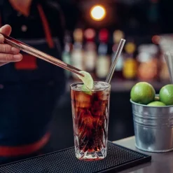 CUISINEADDICT Accessoires Bar|Paille Réutilisable en Verre 23cm droite x4 HALM