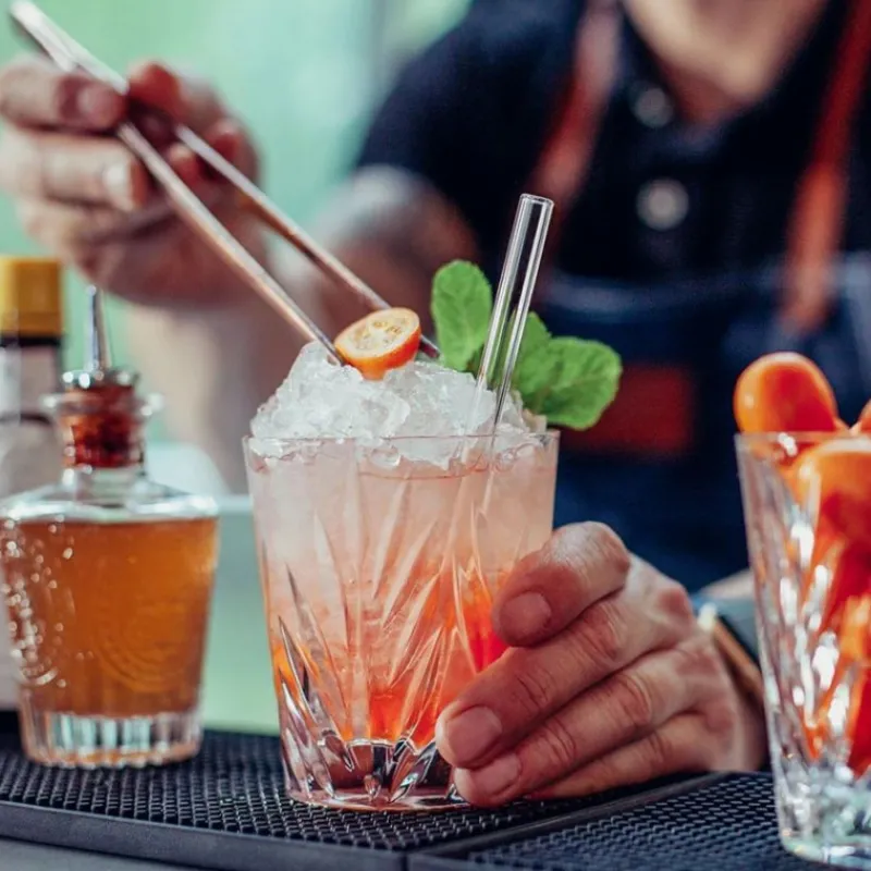 CUISINEADDICT Accessoires Bar|Paille Réutilisable en Verre 15cm droite x6 HALM