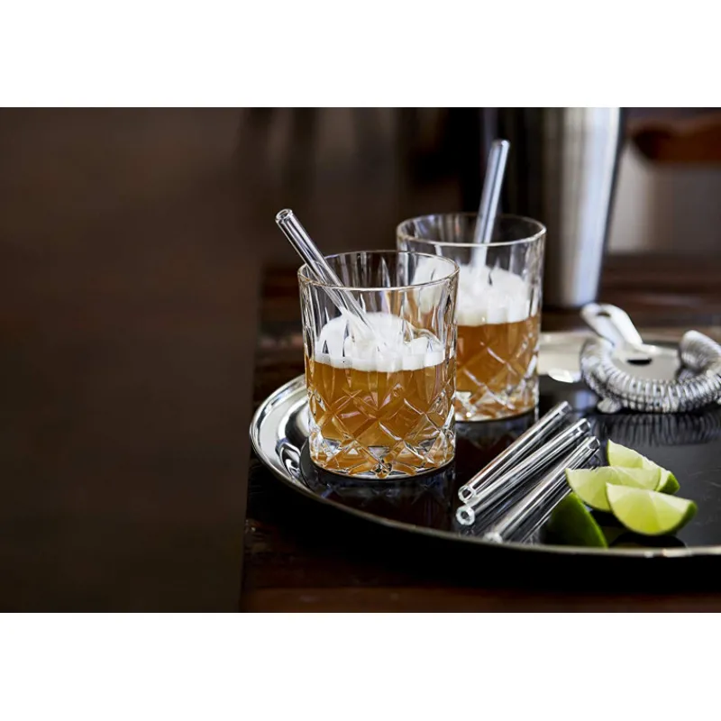 CUISINEADDICT Accessoires Bar|Paille Réutilisable en Verre 15cm droite x6 HALM