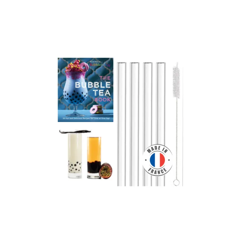ALLA FRANCE Accessoires Bar|Pailles en Verre RéutilisablesBubble Tea (x4)