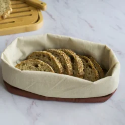 PEBBLY Emballage Alimentaire|Panière à Pain Coton Bio 22 x 26,5 x 14 cm