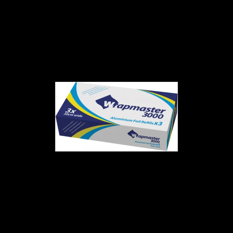 WRAPMASTER Recharges|Papier Aluminium 90 m Dévidoir 3000 (x3)