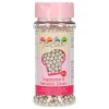 FUNCAKES Décoration Comestible|Perles de Sucre Argent Métallique 80g