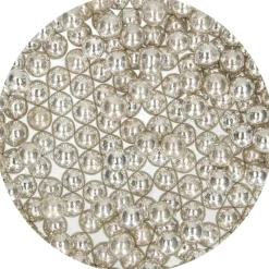 FUNCAKES Décoration Comestible|Perles de sucre 8mm Argenté 80g